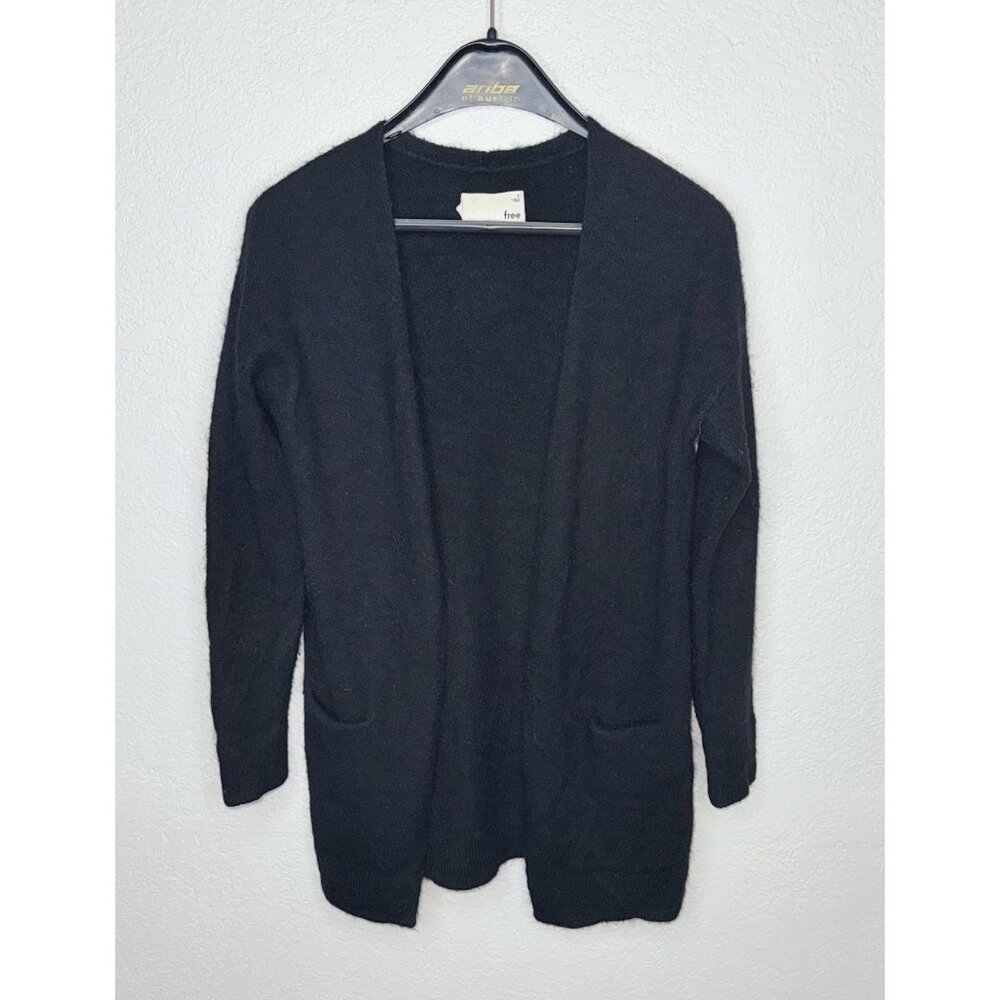 Wilfred Free Black Open-Front Cardigan Sweater Wool Alpaca Blend Size Small R